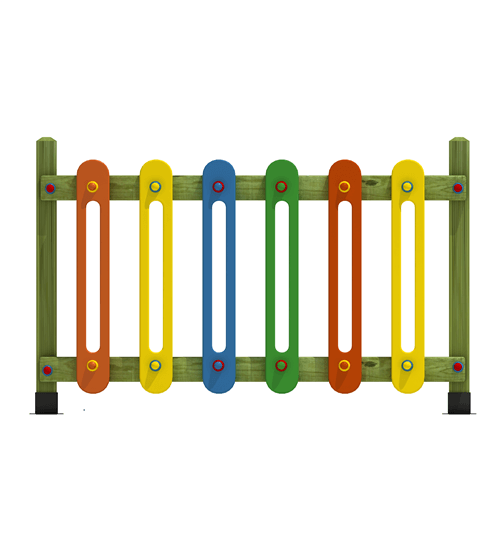 Ahşap Taşıyıcılı HDPE Renkli Çit